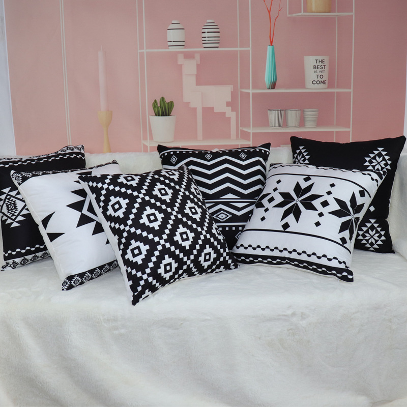 Amazon Household Supplies Pillow Cover Single-Sided Printing Nordic Cushion Office Back Seat Cushion Waist Pillow Wholesale