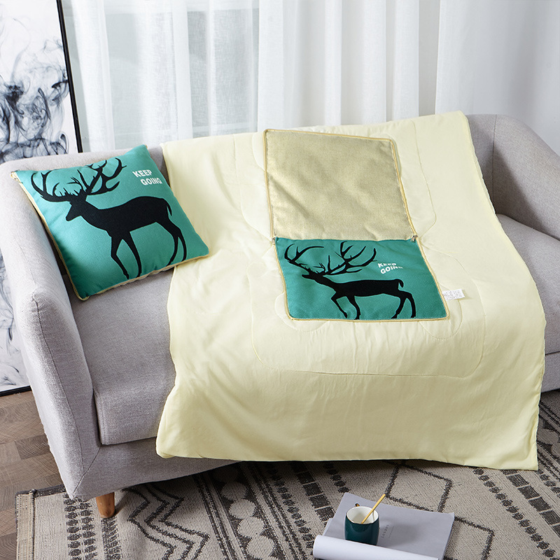 Factory Direct Sales Office Siesta Pillow Multi-Functional Folding Blanket Back Seat Cushion Cushion Air Conditioner Wholesale Customized
