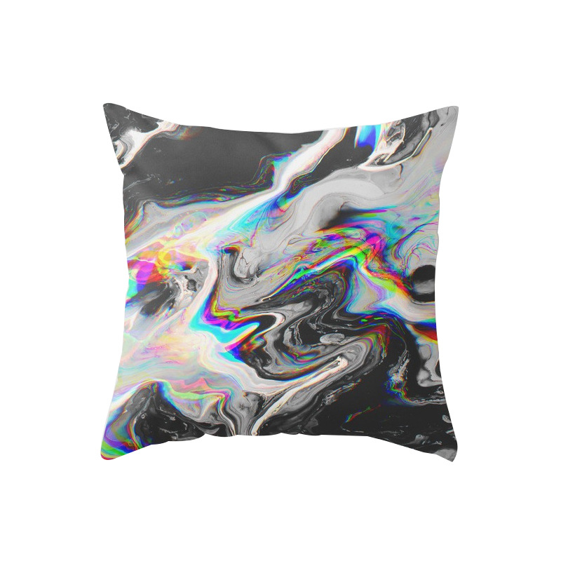 Marble Texture Nordic Style Peach Skin Fabric Pillow Cover Graphic Customization Wholesale Modern Minimalist Back Seat Cushion