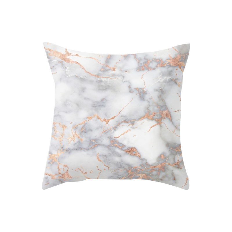 Marble Texture Nordic Style Peach Skin Fabric Pillow Cover Graphic Customization Wholesale Modern Minimalist Back Seat Cushion