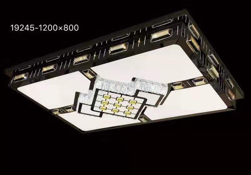 LED living room modern crystal atmosphere home bedroom 2019 new rectangular headlights