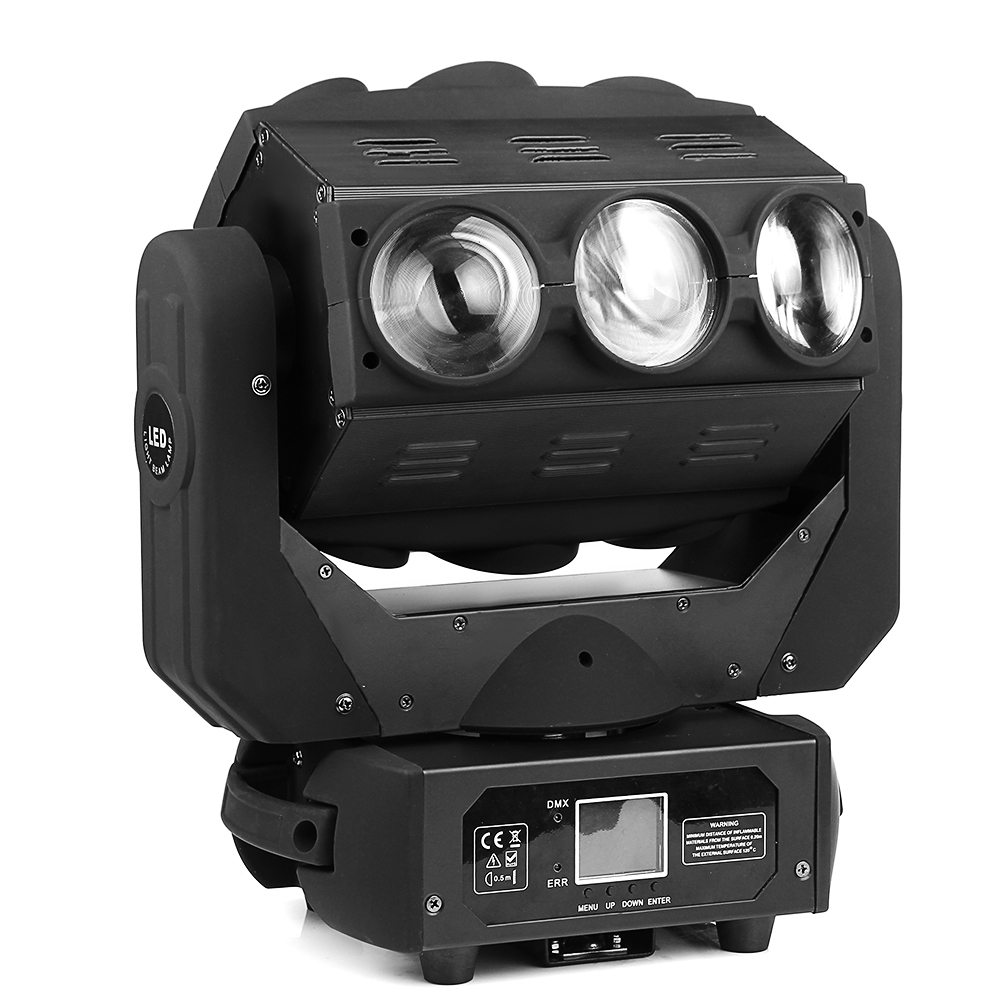 Baishun 10w9pcs RGBW 4 in 1 led mobile headlights party DJ laser stage lights DMX512