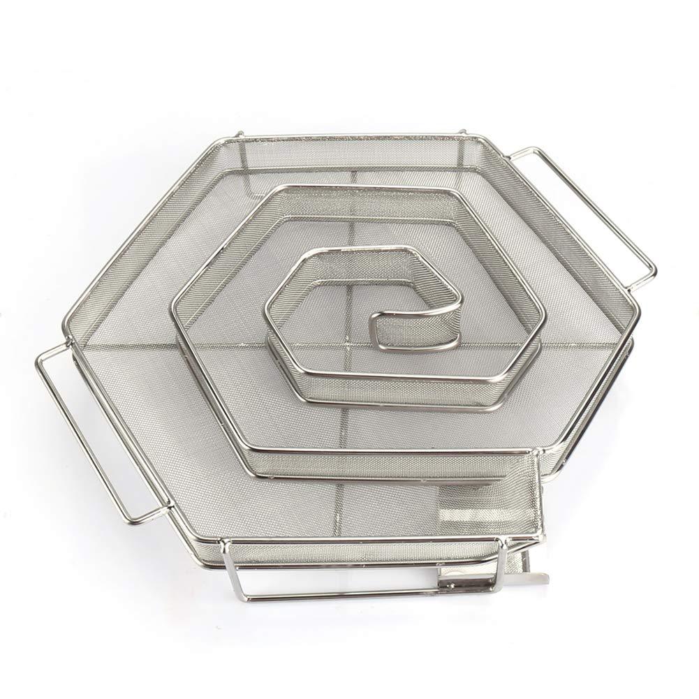 Hexagonal BBQ Barbecue Smoked Basket Spice Box Smoked Barbecue Box Stainless Steel Hexagonal Cold Smoke Generator Whole