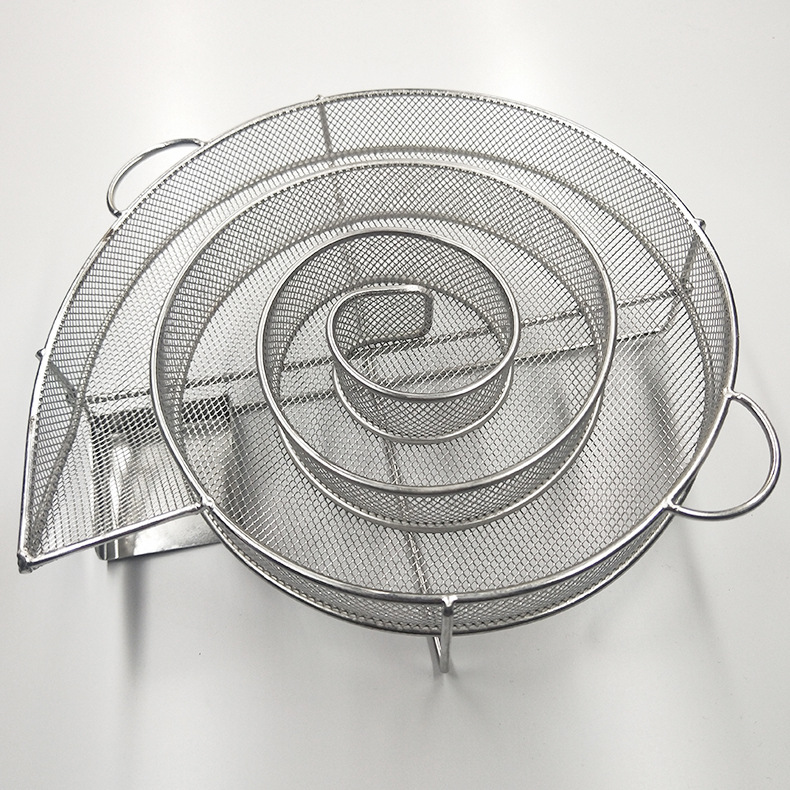 Cross-Border Spot Stainless Steel round Smoked Mesh Basket Cold Smoke Generator round Sawdust BBQ Smoked Barbecue Wire