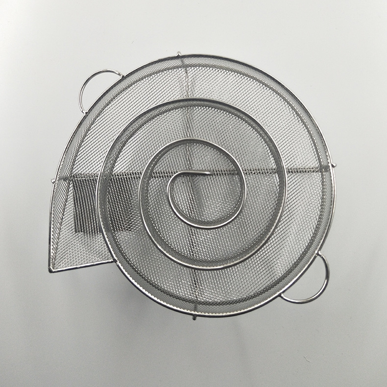 Cross-Border Spot Stainless Steel round Smoked Mesh Basket Cold Smoke Generator round Sawdust BBQ Smoked Barbecue Wire