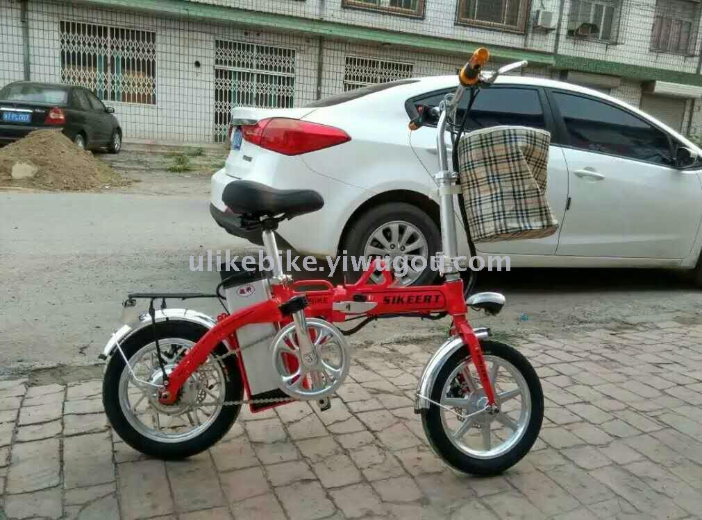 Bicycle 14-inch aluminum alloy frame folding lithium battery electric bicycle factory