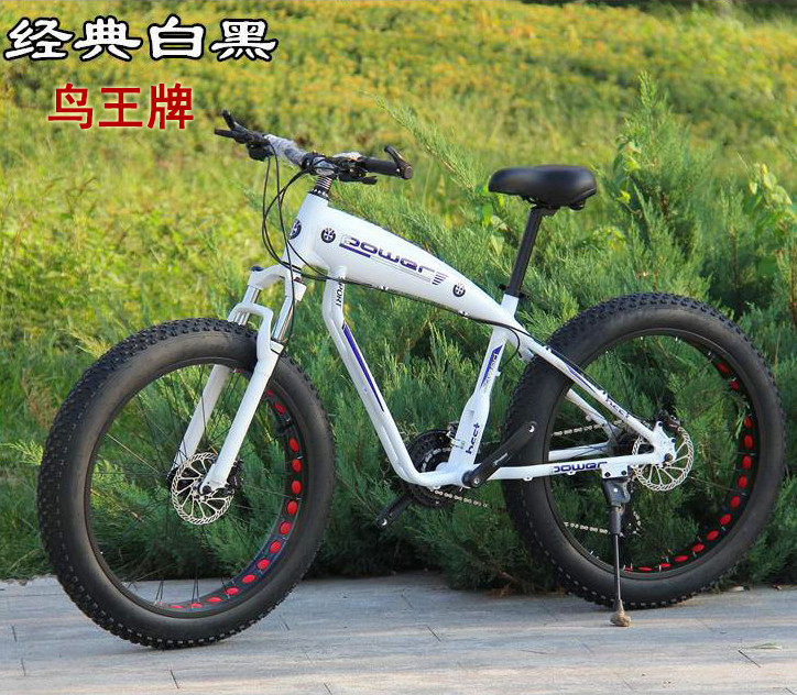 Assist bicycle 26-inch electric bicycle lithium electric aluminum alloy wide-tire mountain bike snowmobile