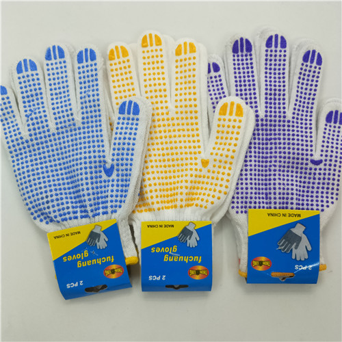 Sample Special Shooting Labor Protection Gloves Ding Qing Cotton Yarn Dispensing Nylon Wrinkle PVC Flat Hanging Semi-Hanging Pu Helmet Latex