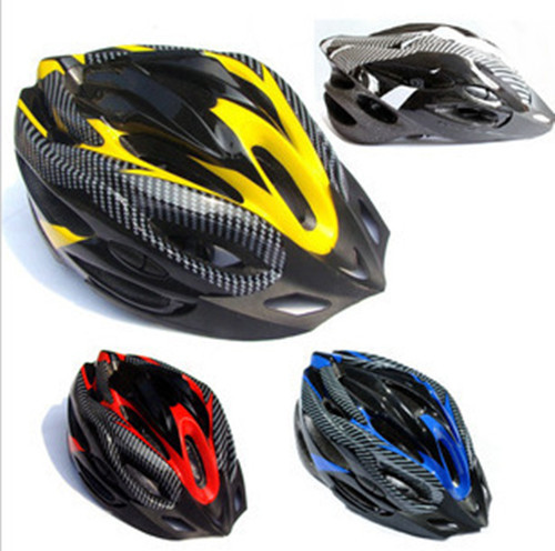 Cycling Fixture and Fitting Carbon Fiber Texture Riding Helmet Mountain Bike Split Helmet Bicycle Cross-Border Supply