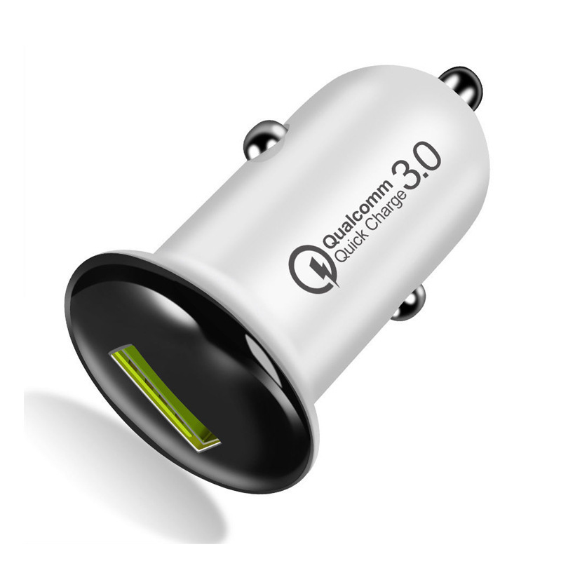 Qc3.0 Mini Car Charger Compact Portable USB Single Port Car Charger 12-24V Smart IC Fast Charge Car Charger