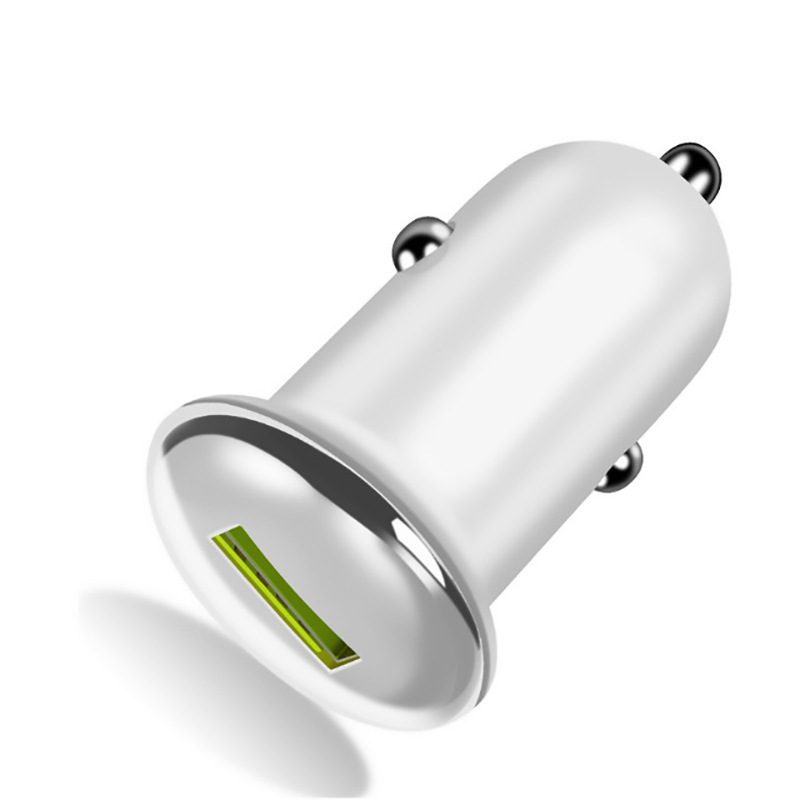 Qc3.0 Mini Car Charger Compact Portable USB Single Port Car Charger 12-24V Smart IC Fast Charge Car Charger