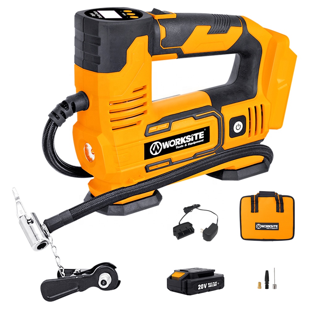 WORKSITE Customized Tire Inflator 20V Battery Air Pump Digit