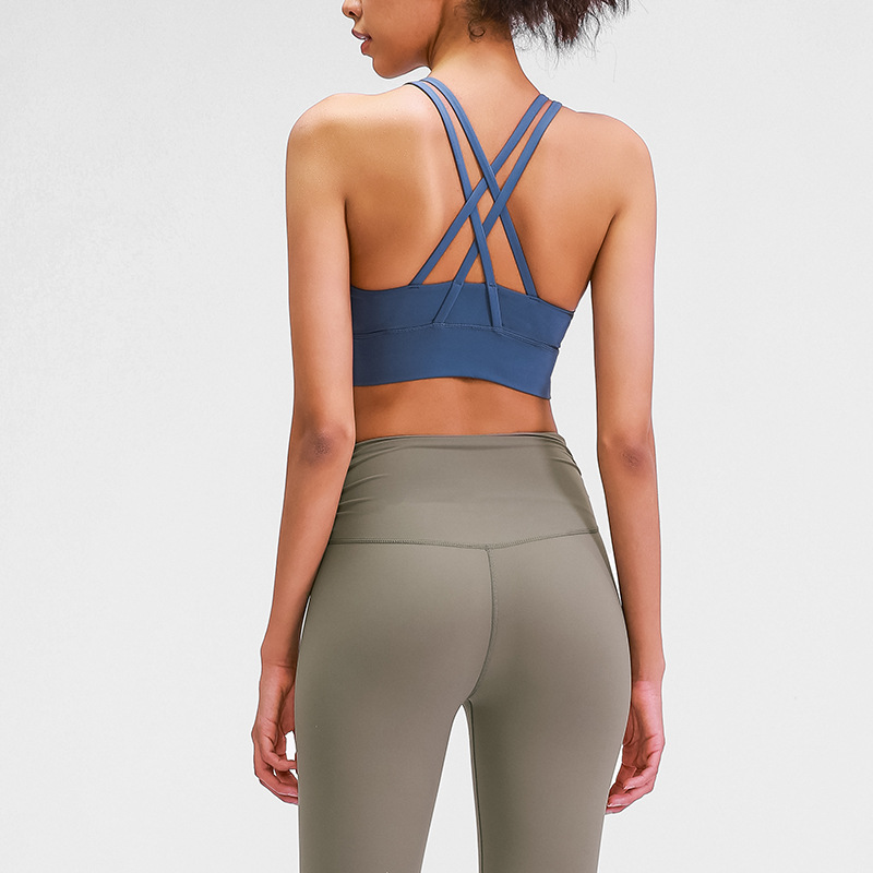 2020 crossback yoga bra with a feeling of nudity High Strength and Shockproof upper support sports underwear for women