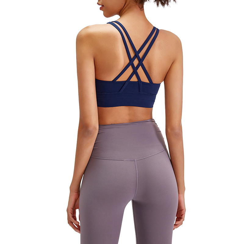 2020 crossback yoga bra with a feeling of nudity High Strength and Shockproof upper support sports underwear for women