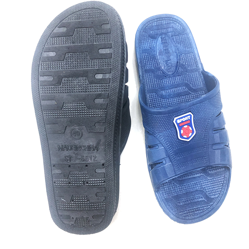Foreign Trade Summer PVC Blowing Sport Plastic Drop Home Outdoor Non-Slip Bath Men&#039;s Slippers in Stock Support Customization