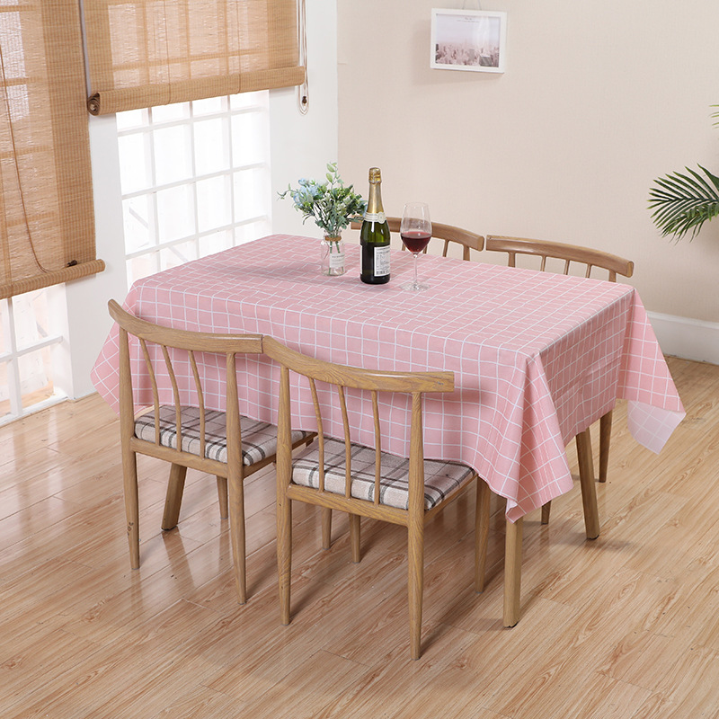 Jiaguan Daily Necessities Disposable Nordic CrossBorder Hot Selling PEVA Plaid Tablecloth Support One Piece Dropshipping