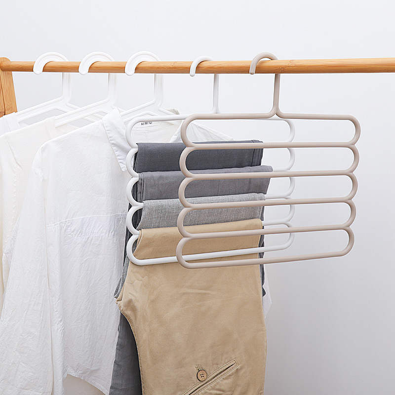 Pants Rack Pants Storage Rack Plastic Household MultiLayer AntiSlip Pants Support Wardrobe Pants Rack Trousers Rack