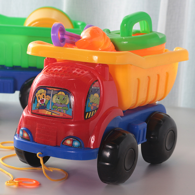 T 5-Piece Beach Car with Support Drawstring Children&#039;s Beach Set Toy Playing House Toy Wholesale Beach Toy