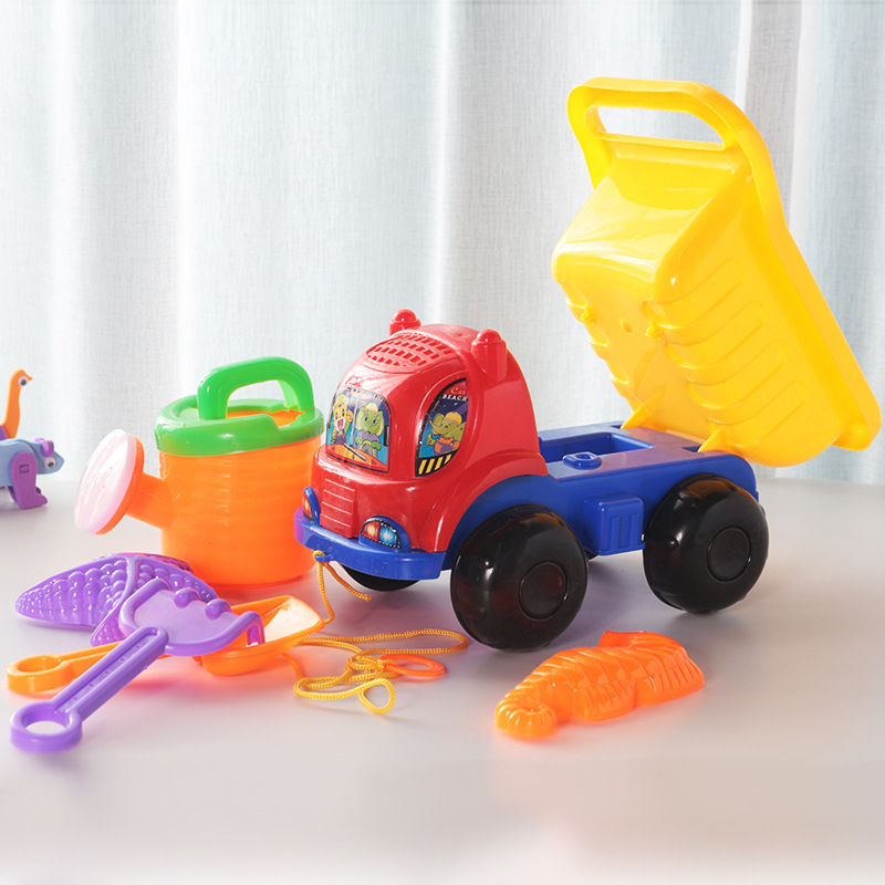 T 5-Piece Beach Car with Support Drawstring Children&#039;s Beach Set Toy Playing House Toy Wholesale Beach Toy