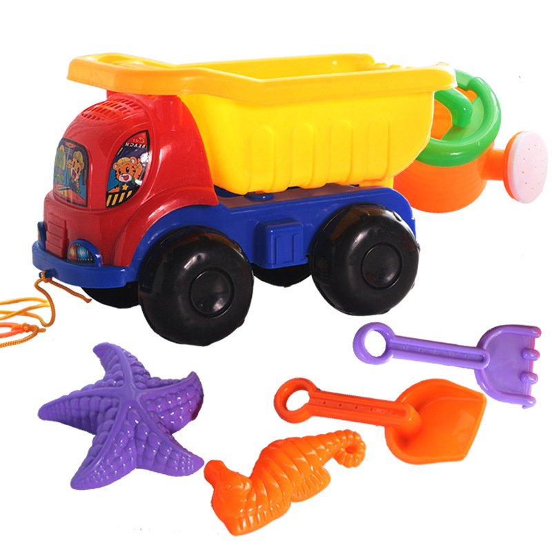 T 5-Piece Beach Car with Support Drawstring Children&#039;s Beach Set Toy Playing House Toy Wholesale Beach Toy