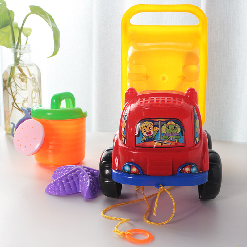 T 5-Piece Beach Car with Support Drawstring Children&#039;s Beach Set Toy Playing House Toy Wholesale Beach Toy