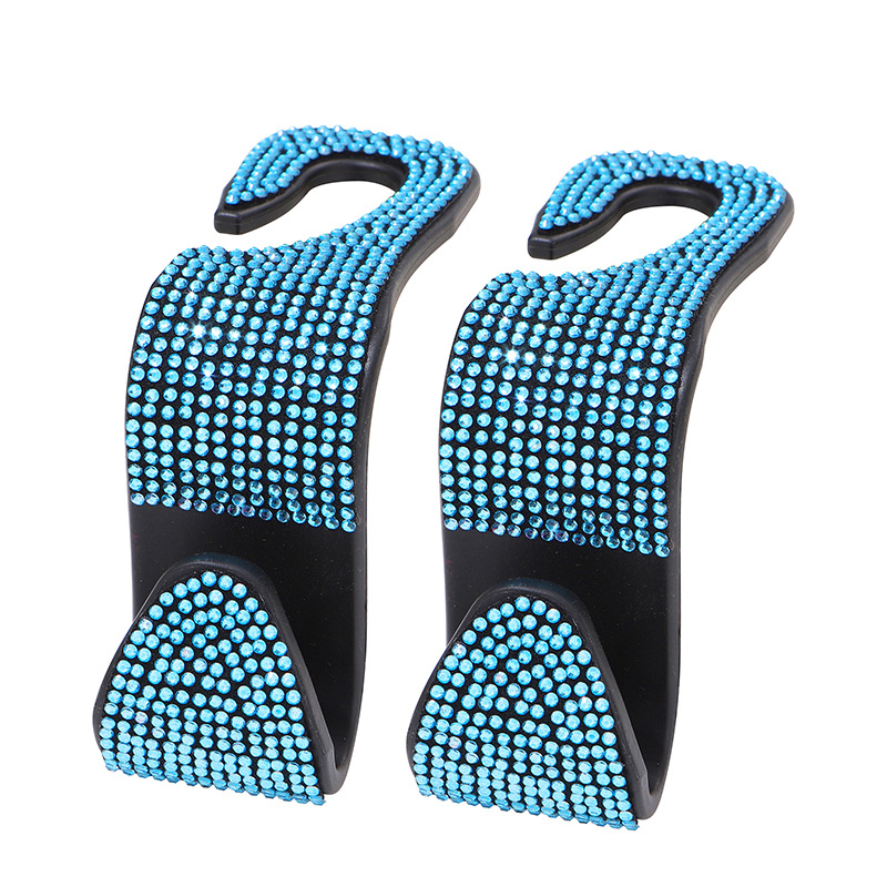 Cross-Border Car Hook Diamond Pendant Creative Rear Seat Back Hook Car Accessories Factory Wholesale