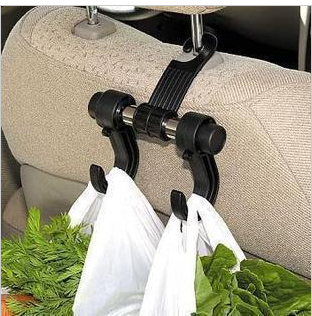 Car coat hook Car hook creative black double hook automotive supplies