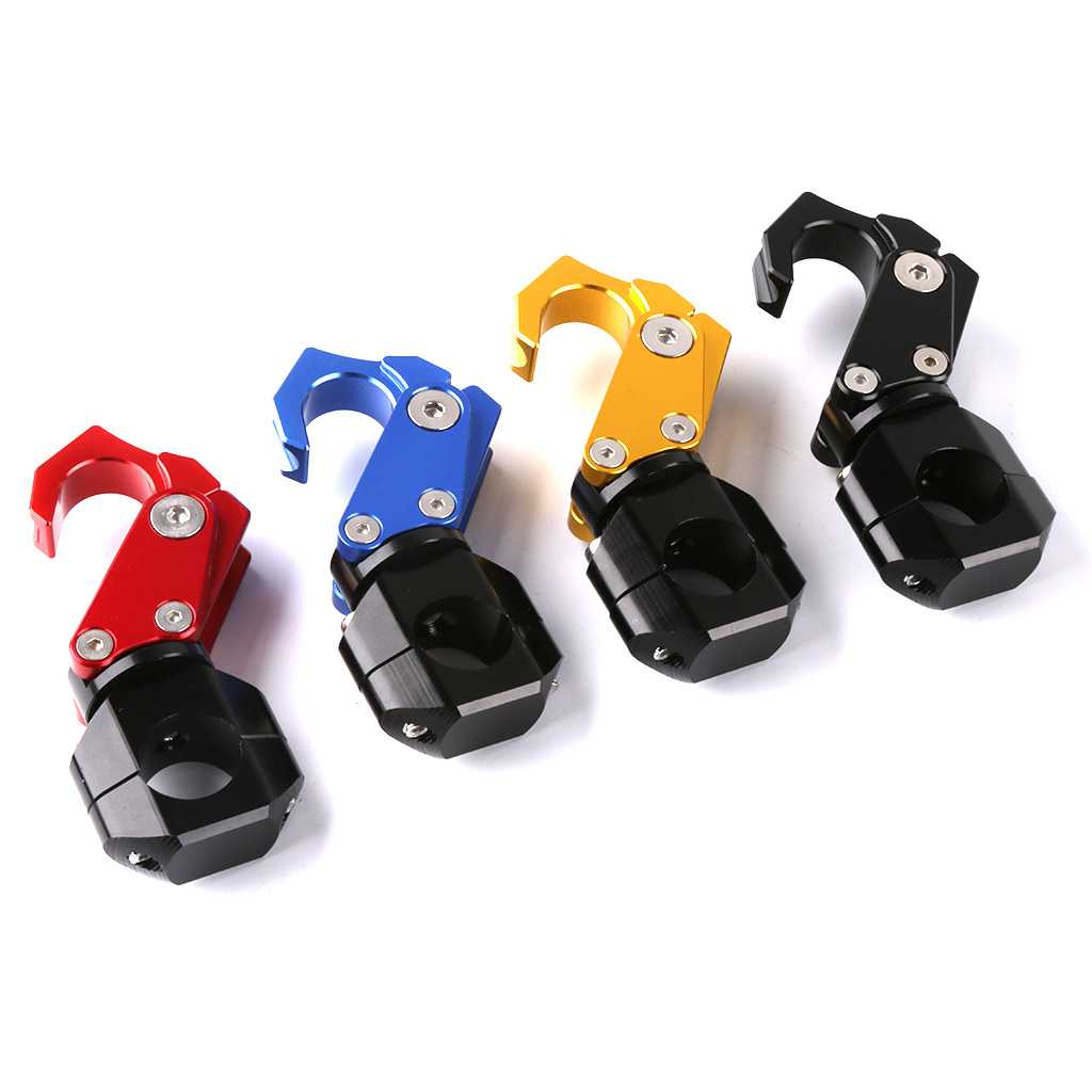 Motorcycle Hook Aluminum Alloy Electric Car Hook Belt 22mm Universal Cross Bar Base Helmet Hook Luggage Storage
