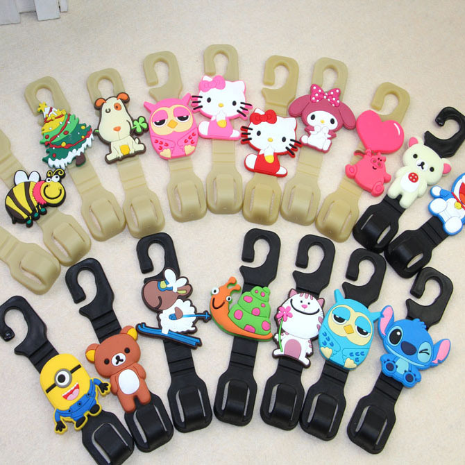 Cartoon Creative Car Hook Car Seat Storage Hook 2 PCs Multi-Functional Car Backrest Hook