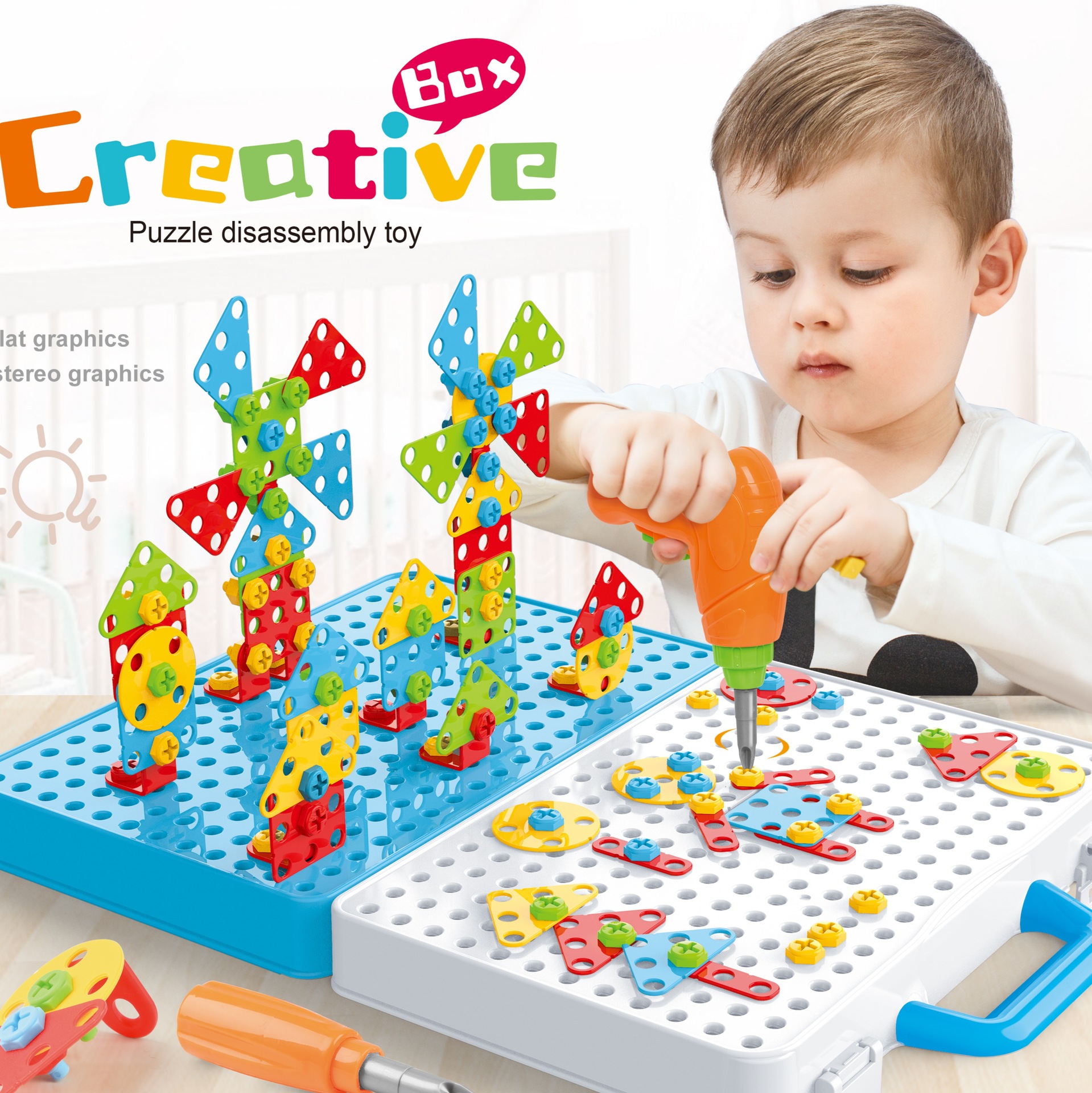 Factory Direct Sales Best-Seller on Douyin One Piece Dropshipping Children Boys and Girls Screw Nut Disassembly Combination Assembly Toys