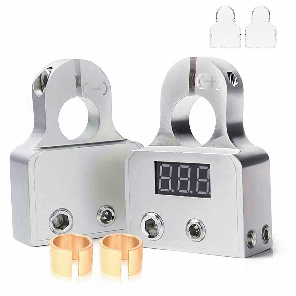 Amazon Hot Selling Car Audio Modified Car Battery Battery Head Battery Terminal Connector with Voltmeter