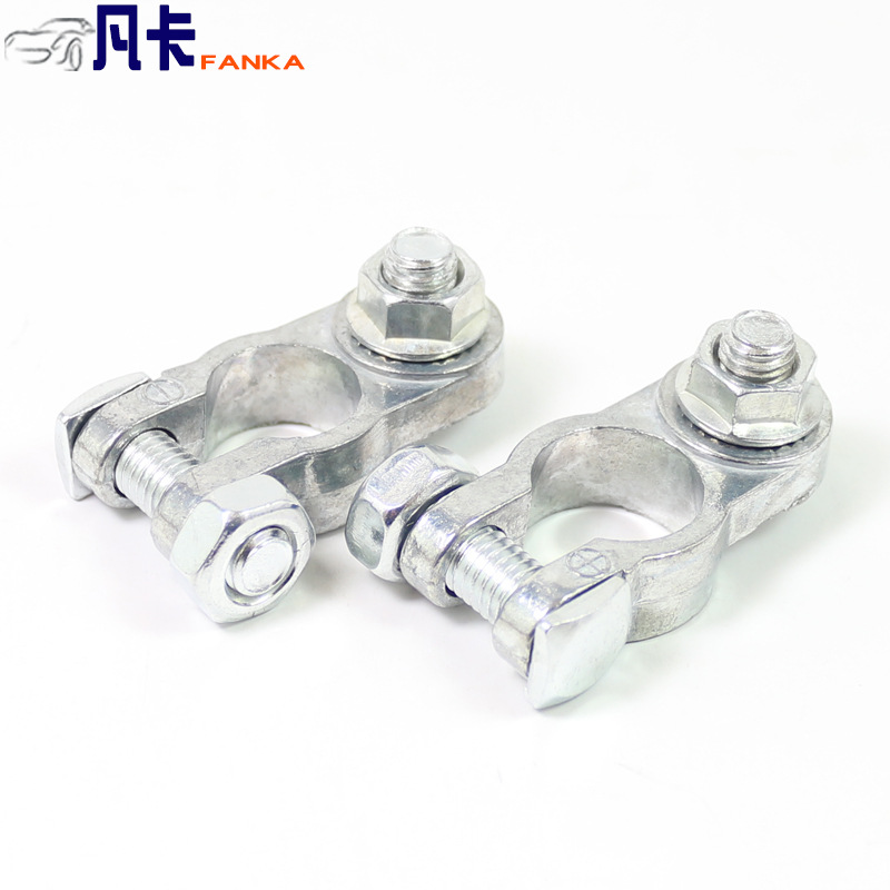 Zinc Alloy Car Battery Connector Column Type Single Ear Battery Terminal Pile Head Charging Clip Connector 1617