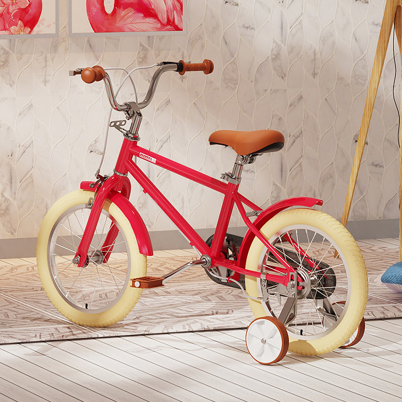 Elementary School Children&#039;s Bicycle Boys and Girls Middle and Older Children 6-10 Years Old 16-20 Inch Retro Bicycle Belt Jockey Pulley