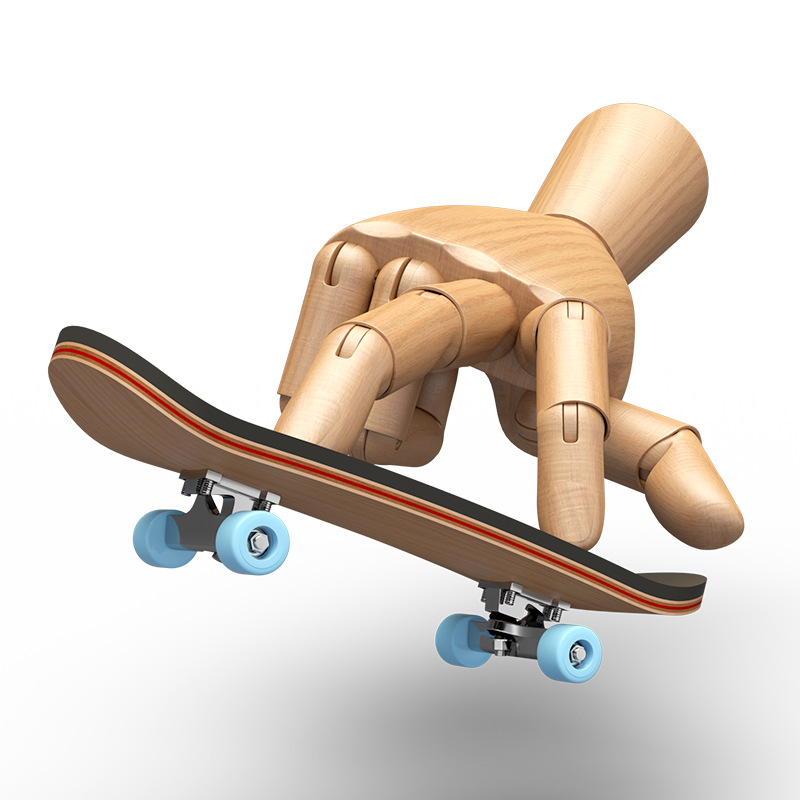 Factory Direct Sales Professional Five-Layer Maple Finger Skateboard Bearing Wheel Alloy Can Be Swing Bracket Pu Non-Slip Mat