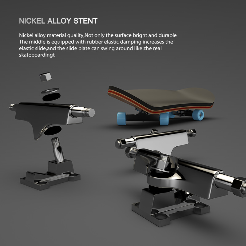 Factory Direct Sales Professional Five-Layer Maple Finger Skateboard Bearing Wheel Alloy Can Be Swing Bracket Pu Non-Slip Mat