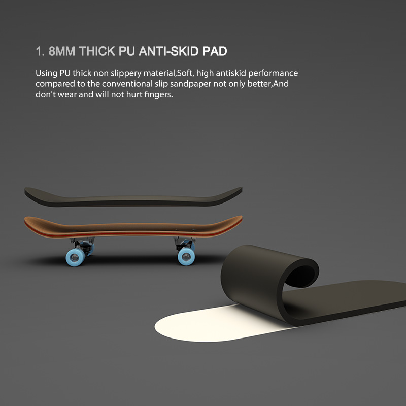 Factory Direct Sales Professional Five-Layer Maple Finger Skateboard Bearing Wheel Alloy Can Be Swing Bracket Pu Non-Slip Mat