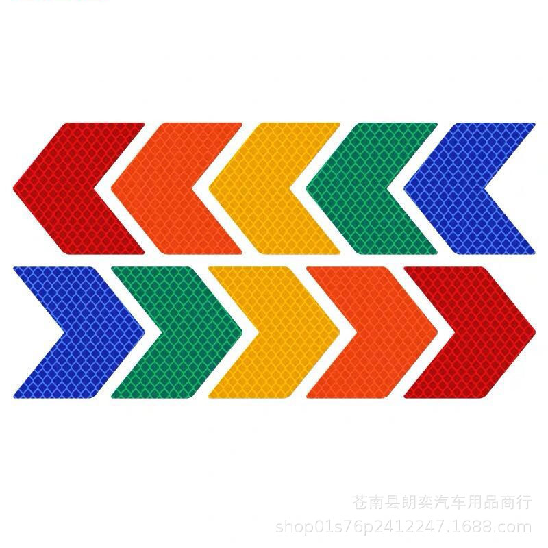 Electric Battery Car Flexible Reflective Sticker Arrow Car Sticker Creative Cool Warning Sign Guide Sticker