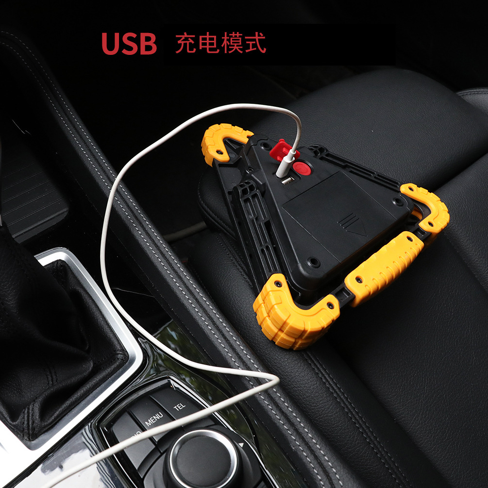 Car Emergency Safety Tripod Warning Sign with LED Light Car Parking Reflective Folding Tripod Manufacturer