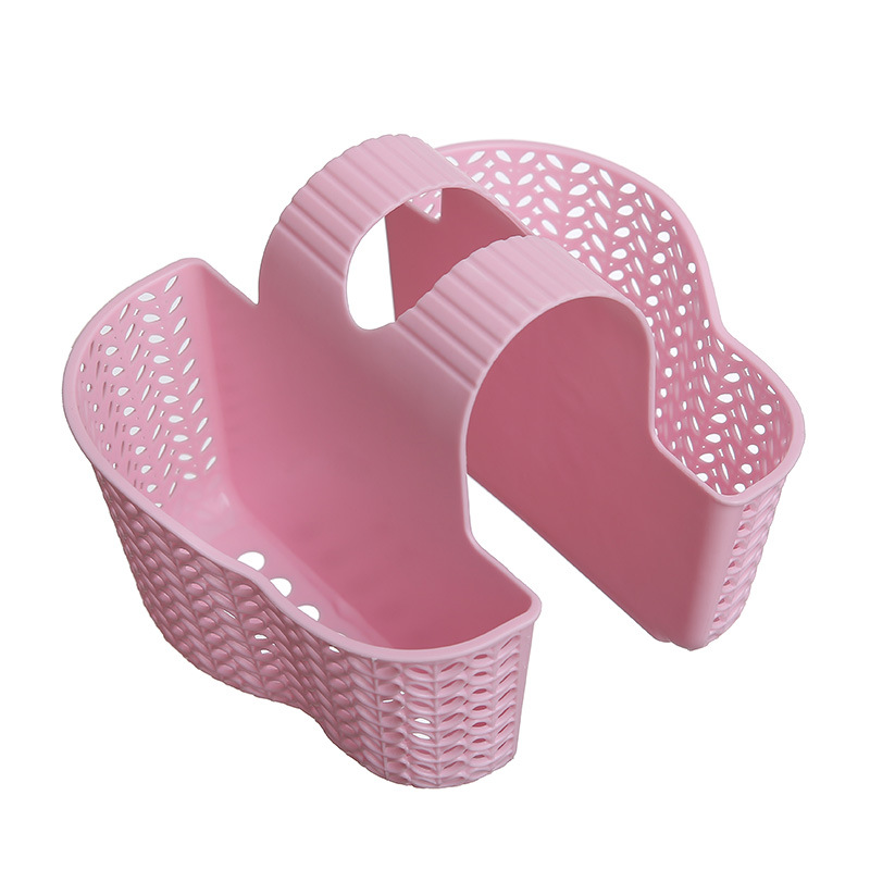 Kitchen Sink Drainage Basket Japanese-Style Simple Hollow-out Hanging Bag Multi-Functional Plastic Storage Basket Sundries Storage Finishing