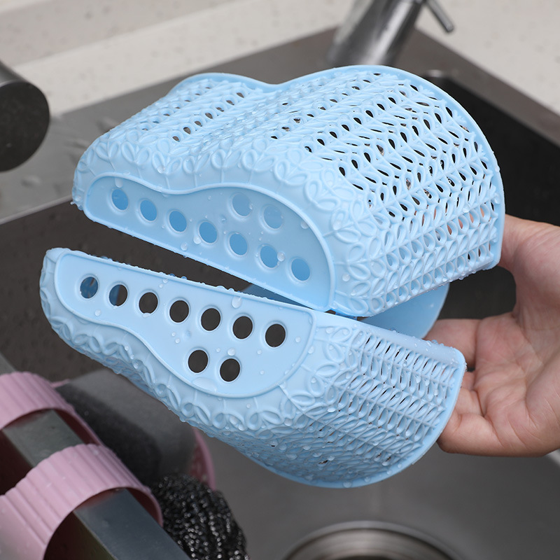 Kitchen Sink Drainage Basket Japanese-Style Simple Hollow-out Hanging Bag Multi-Functional Plastic Storage Basket Sundries Storage Finishing