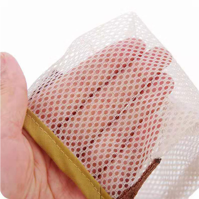 Hanging Fruit and Vegetable Storage Mesh Bag Portable Handle Kitchen Multi-Functional Hollow Breathable Garlic Onion Hanging Bag Small Size