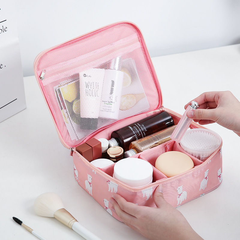 Portable Makeup Bag Web Celebrity Large Capacity Simple multi-functional girl heart carry-on cosmetic bag