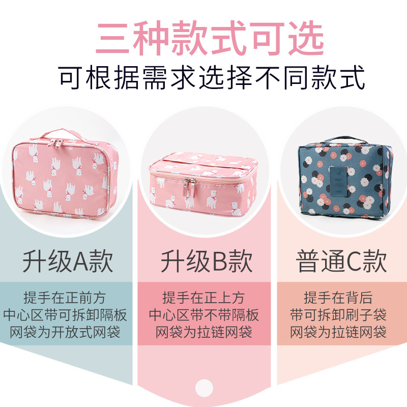 Portable Makeup Bag Web Celebrity Large Capacity Simple multi-functional girl heart carry-on cosmetic bag