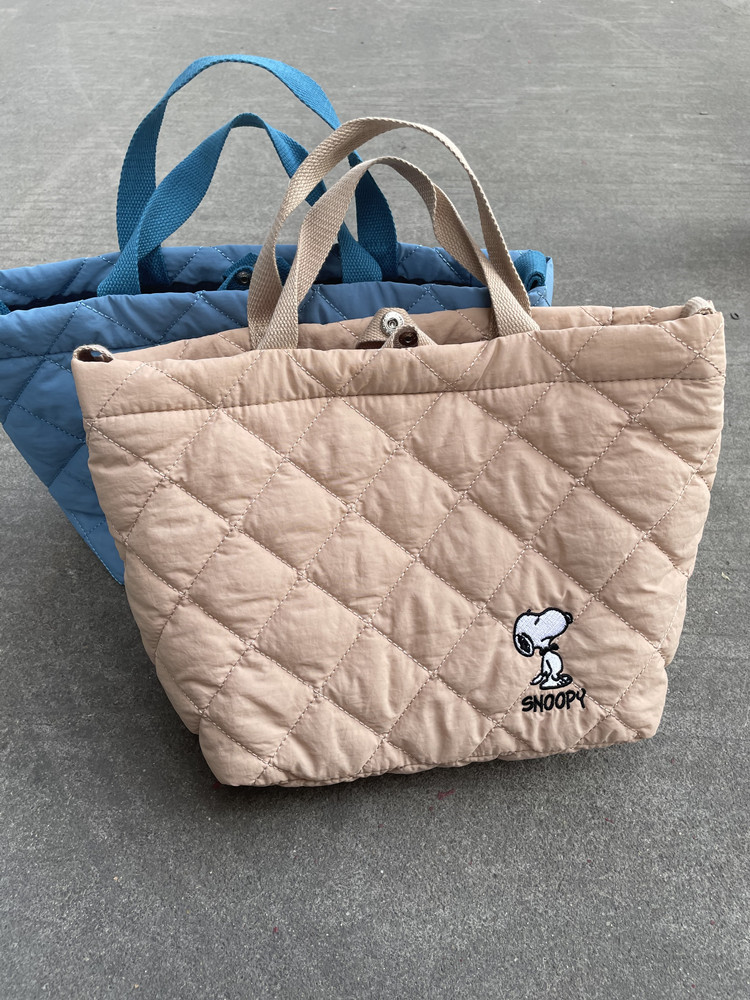 Japanese Style New Snoopy Rhombic Shoulder Messenger Bag Large Capacity Fashion All-Match Handbag Multi-Functional Mummy Bag