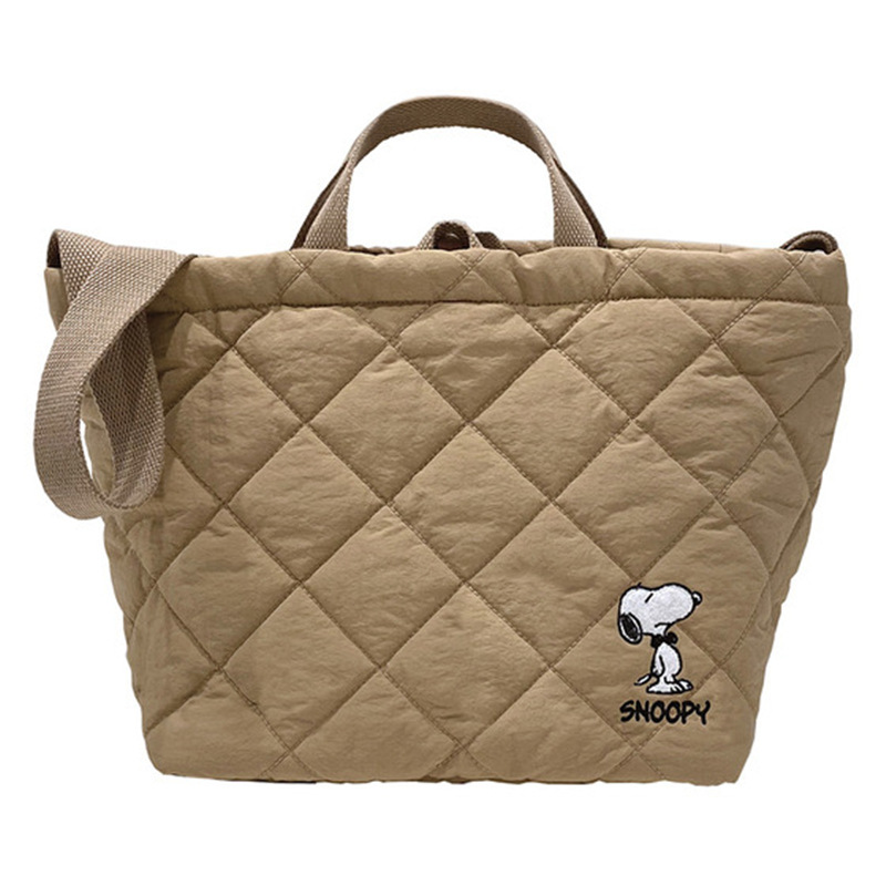 Japanese Style New Snoopy Rhombic Shoulder Messenger Bag Large Capacity Fashion All-Match Handbag Multi-Functional Mummy Bag