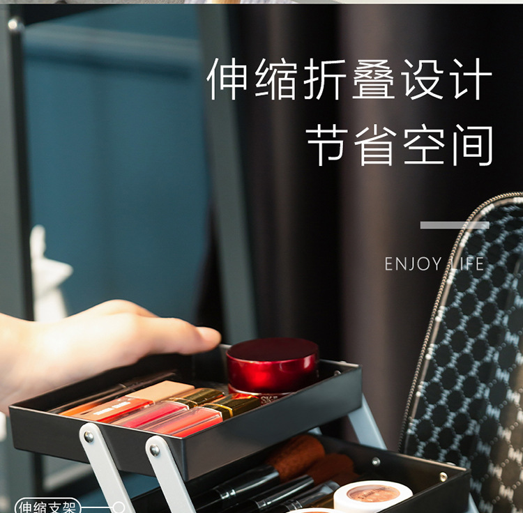 Cosmetic Bag 2020 New Home Large Capacity Portable Portable Cosmetics Storage Box Multi-Functional Multi-Layer Cosmetic Case Cosmetic Bag 2020 New Home Large Capacity Portable Portable Cosmetics Storage Box Multi-Functional Multi-Layer Cosmetic Case