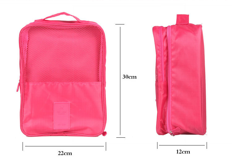 Or Oxford Visible shoe storage bag as travel shoe finishing bag portable multi-functional 3-seat shoe bag
