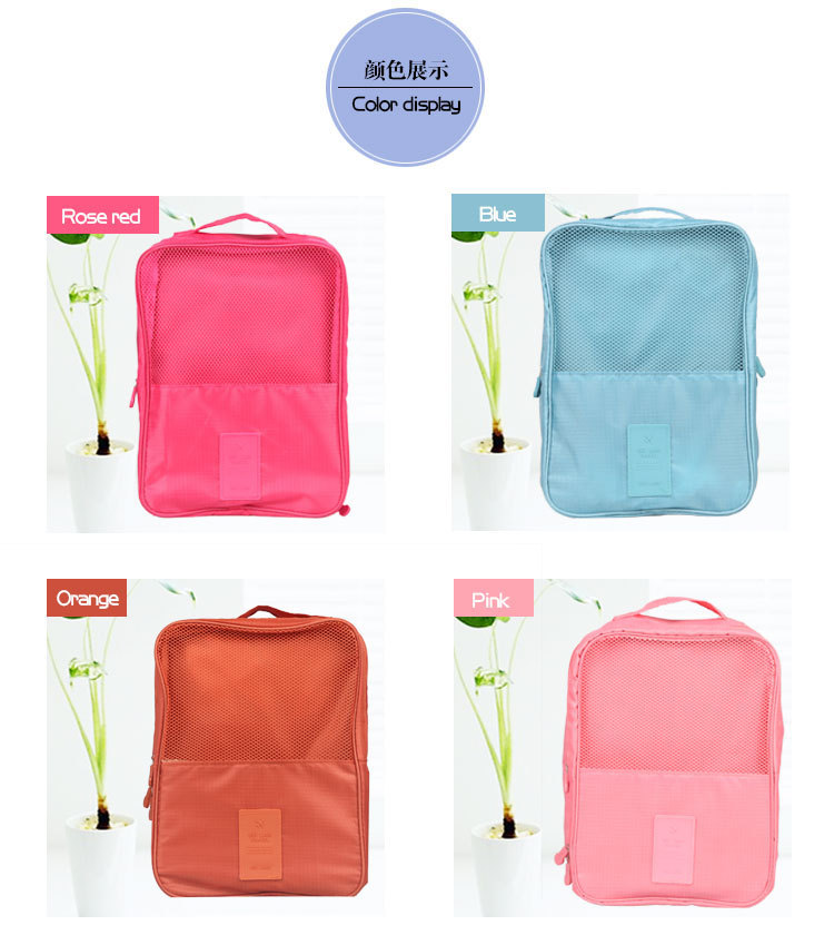 Or Oxford Visible shoe storage bag as travel shoe finishing bag portable multi-functional 3-seat shoe bag