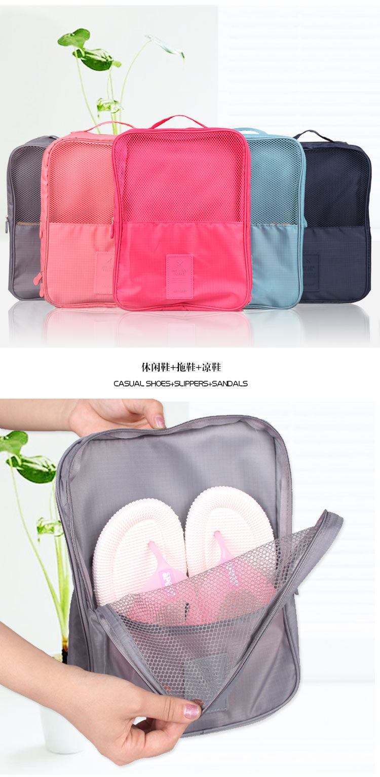 Or Oxford Visible shoe storage bag as travel shoe finishing bag portable multi-functional 3-seat shoe bag