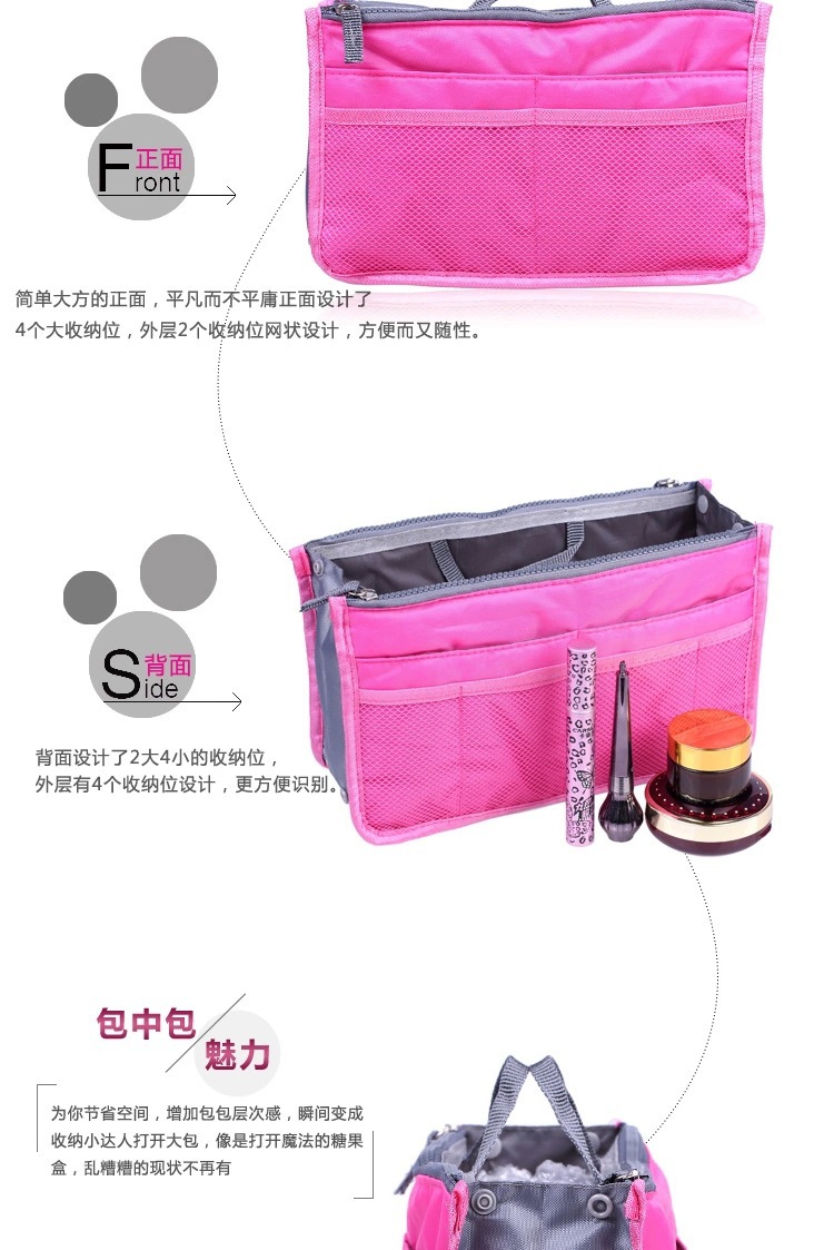 New Korean Style Double Zipper Bag Middle Bag Storage Bag Hand-Carrying Multifunctional Makeup Multi Functional Bag New Korean Style Double Zipper Bag Middle Bag Storage Bag Hand-Carrying Multifunctional Makeup Multi Functional Bag
